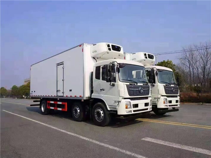 DONGFENG KINGLAND 8*4 30Ton Refrigerator Box Container Carrier Truck