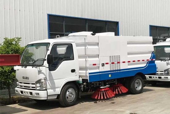 Isuzu 100P vacuum powered sweeper truck