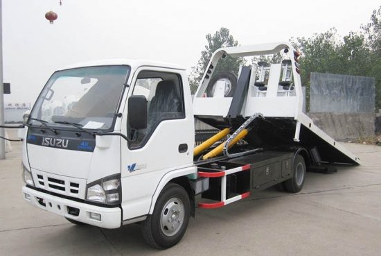 ISUZU 600P 4 ton deck slide bed wrecker tow truck