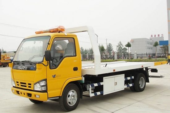 ISUZU 600P 4 ton deck rollback wrecker truck