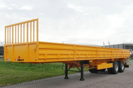 Tri-axle Side Wall Flatbed Semi Trailer Drop Side Insulated Cargo Trailer