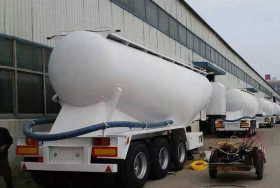 45cbm 60 ton powder tanker dry silo bulk cement tank semi trailer