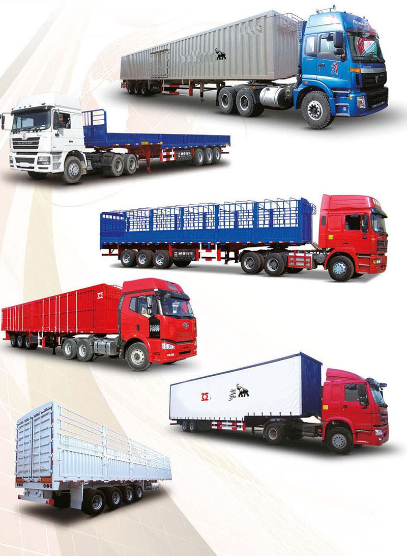 3 FUWA axle Low Flatbed Semi Trailer With Container Lock