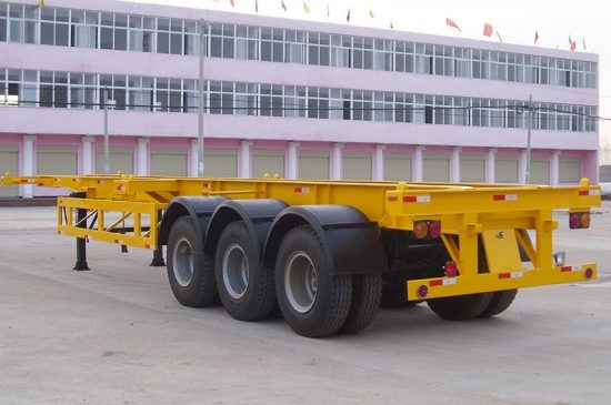 tri-axle 40ft container chassis skeletal semi trailer