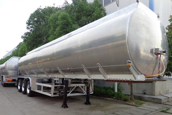 Aluminum alloy 3 Axle 45000 liters Oil Storage Tank fuel tank semi trailer