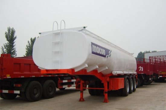 11000 gallon 3 axle carbon steel fuel tank semi trailer