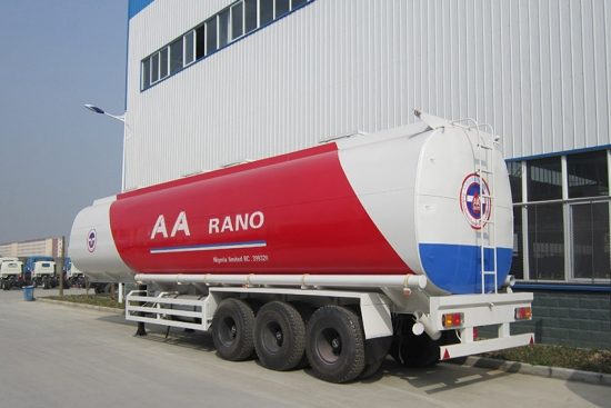 three alxes 40000 Liters food oil carrier tank semi trailer