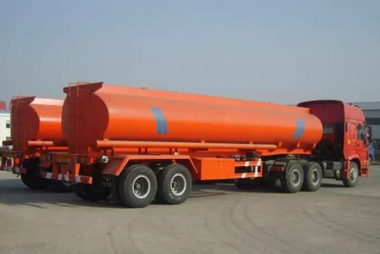 Double axle Fuel Tanker Oil Diesel Transport Truck Semi Tank Trailer