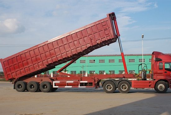 Heavy Duty Tri Axle 40Ton Removable Dump Semi Trailer