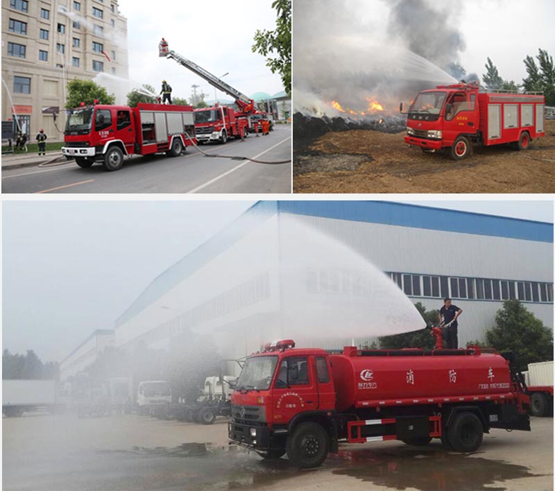 HOWO 6000 liter Tank Fire Fighting Truck With Fire Fighting Equipment