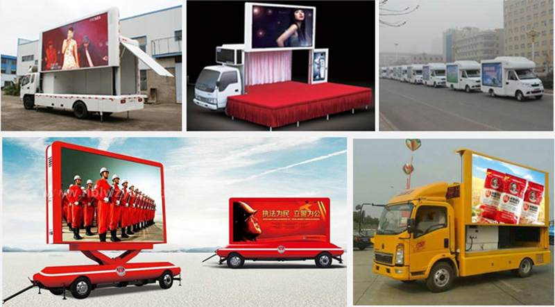 Outdoor P6 full color led billboard mobile advertising digital media trucks