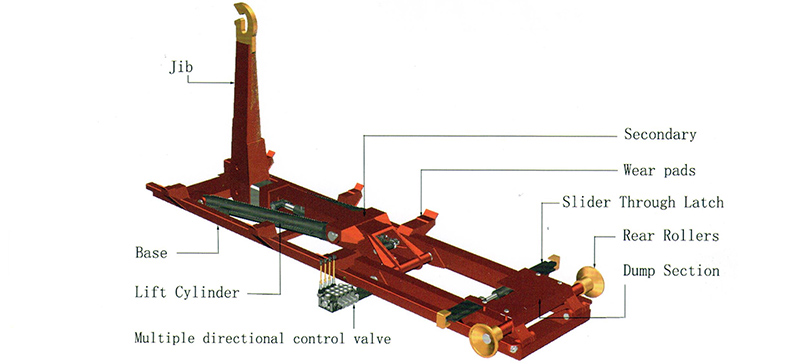 DFAC 4x2 6ton Hydraulic Hook Arm Lifting Garbage Truck