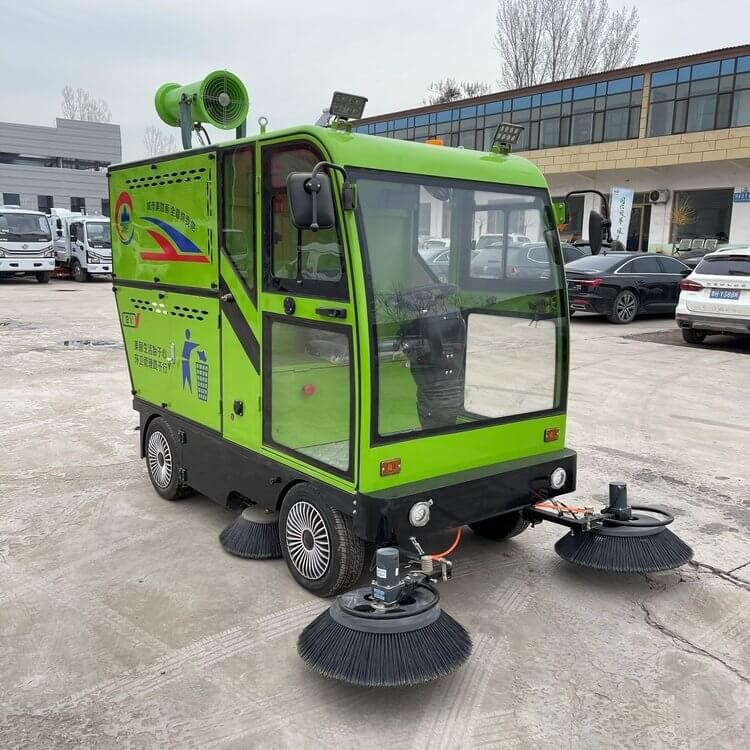 CL2400 4 Wheels Battery Driving Type Full Closed Cabin Road Floor Street Sweeper