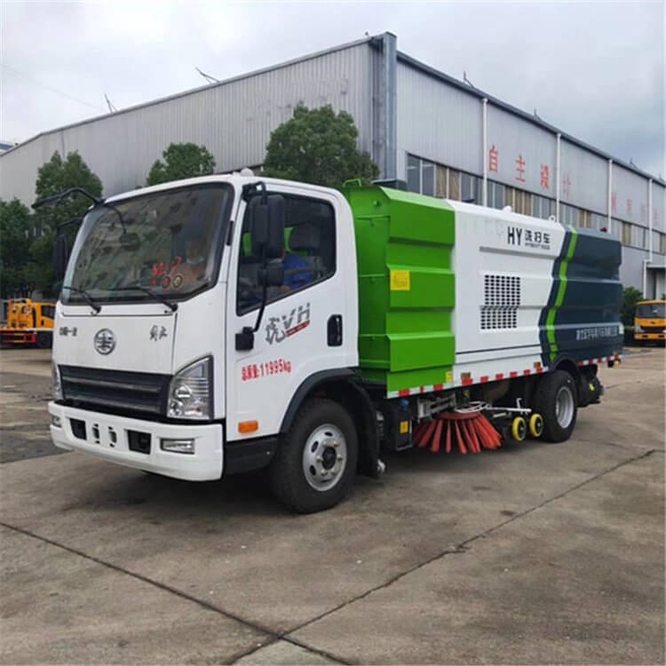 FAW RHD Road Sweep Truck Mounted Sweeping Machines