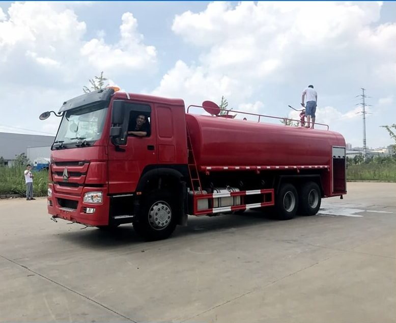 6×4 371hp 20T water tank pump truck 20000L water fire sprinkler truck