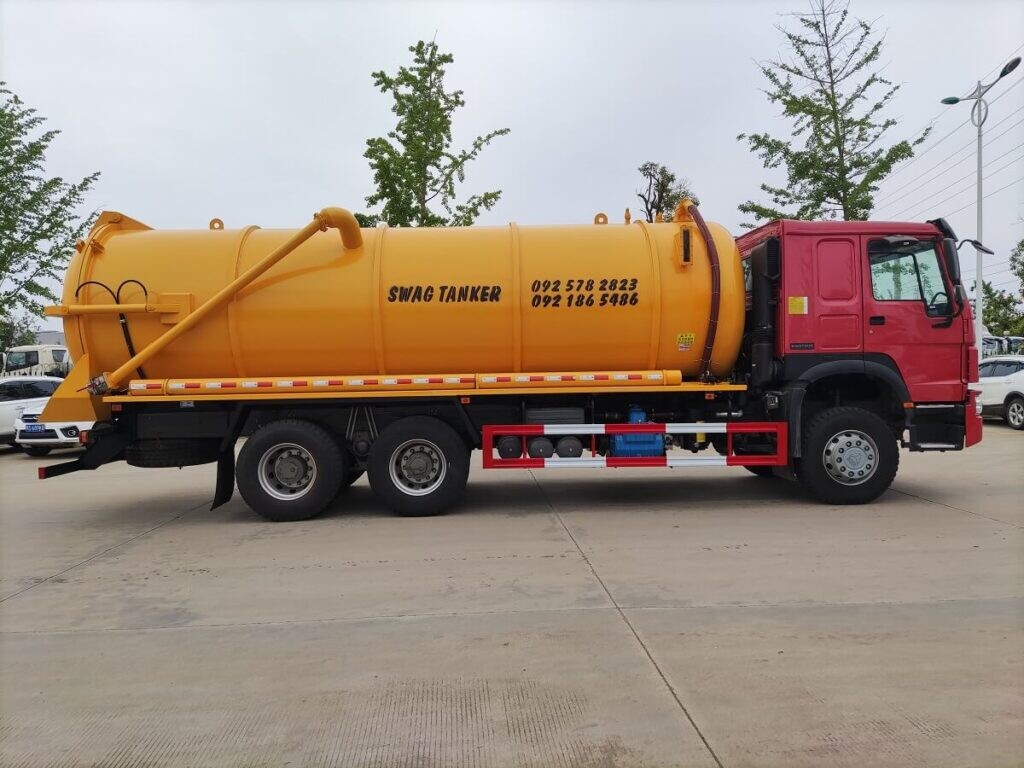 6×4 HOWO sewage suction tank 23 cubic septic tank vacuum sewage suction tanker trucks for sale